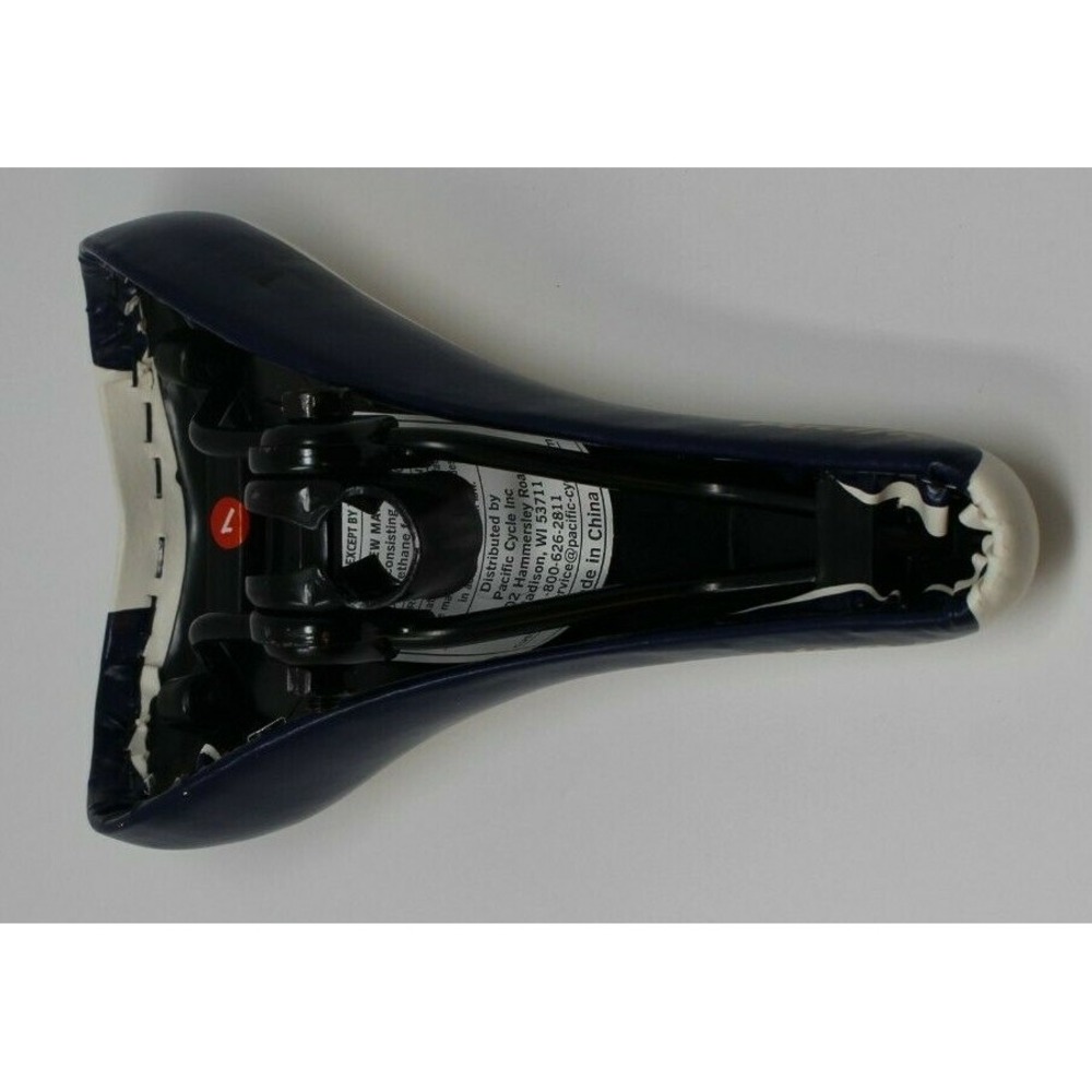 Pacific Bicycles Mountain Sports 10.5" Bicycle Seat Saddle VA23174 White Blue - Picture 8 of 12